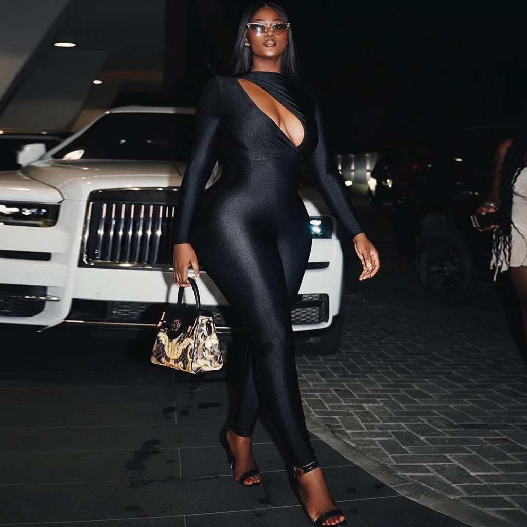 

Черные узкие комбинезоны Krisnanas для женщин, 2025 г., ажурные леггинсы с длинными рукавами, верхняя одежда, комбинезон на молнии, женская одежда