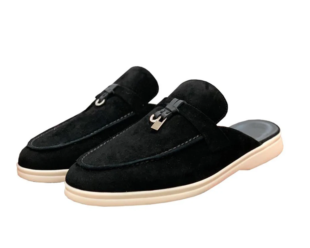 Mocassins confortables en daim pour femme, semelle épaisse antidérapante, style décontracté chic