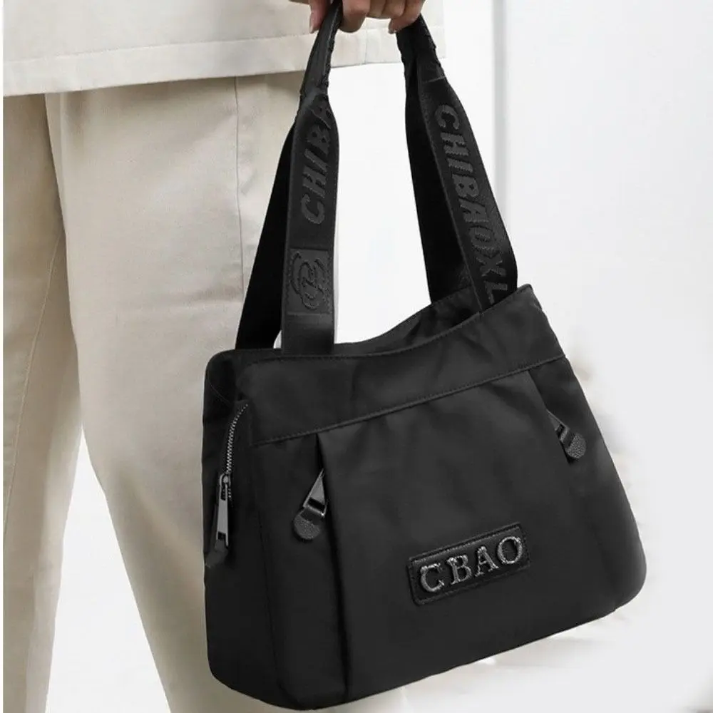 

Повседневная женская сумка через плечо большой вместимости, нейлоновая сумка-тоут с несколькими отделениями, портативная женская сумка на молнии, женская сумка