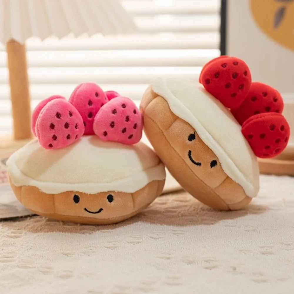 

10cm Plush Cake Simulation Strawberry Fruit Shape Plush Toy Cute Snack Party Decoration Party Gift Children Show Photo Props