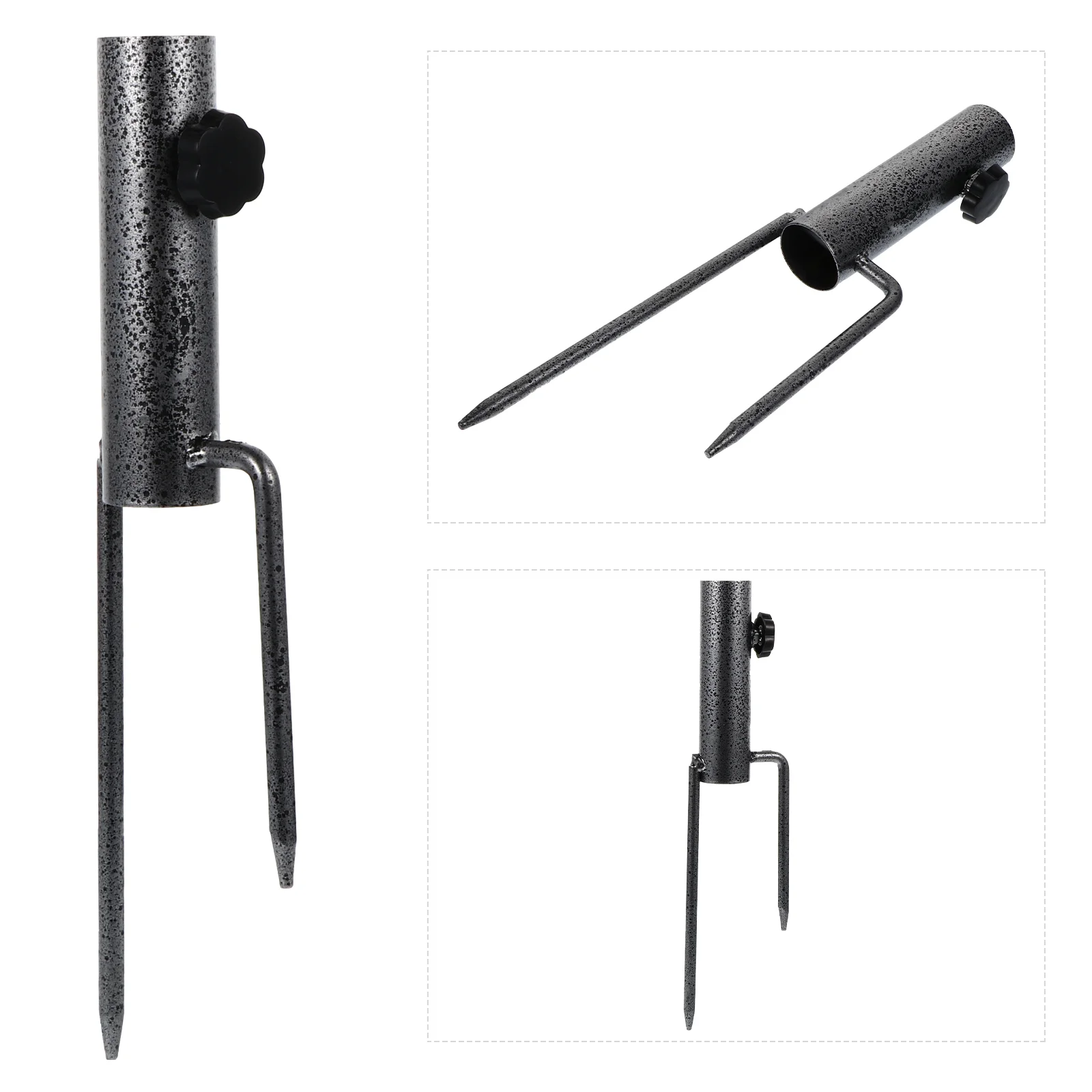 Ground Plug Outdoor Umbrella Bases Shade Heavy Anchor Stakes Beach Sand Grabber Iron Plastic Flag Pole Spike