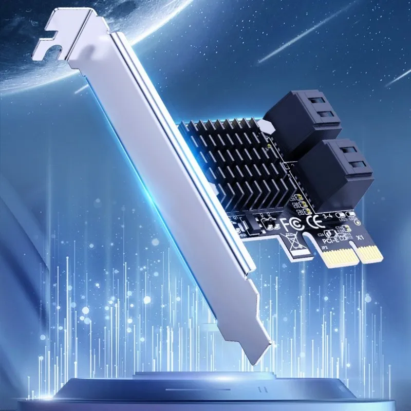 

4-портовая карта контроллера DTECH PCI Express PCIE к SATA 3.0 III II I, плата расширения адаптера 6 Гбит/с