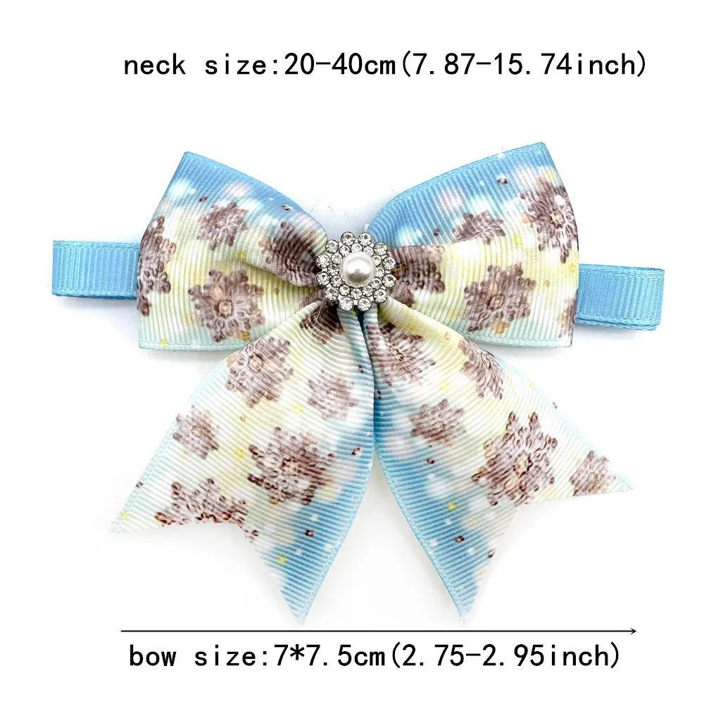 50/100 stücke Winter Stil Kleine Hund Fliege Haustier Hund Pflege Produkt Schneeflocke Hunde Bowties Pflege Produkte Kleine Hund zubehör – Detail 4