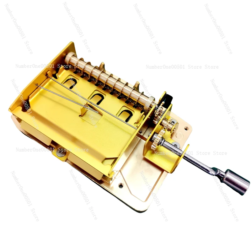 Upgrade the new 30-tone hand crank yellow gear movement paper tape DIY composition music box music box