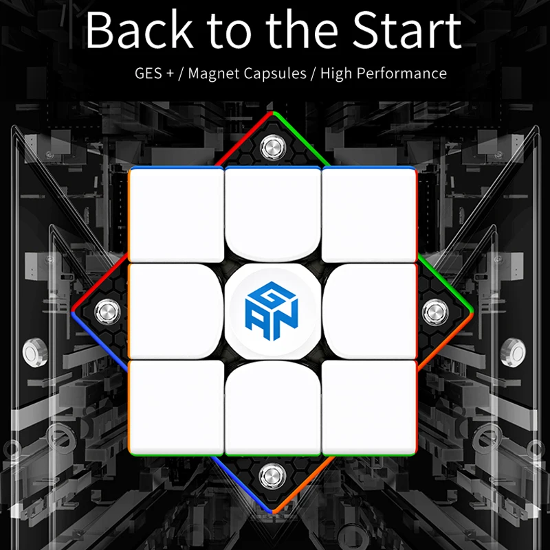 غان 356 متر 3x3x3 المغناطيسي ماجيك سرعة مكعب ستيكيرليس غان 356 متر المهنية ألعاب متململة غان 356 متر لايت كوبو ماجيكو لغز