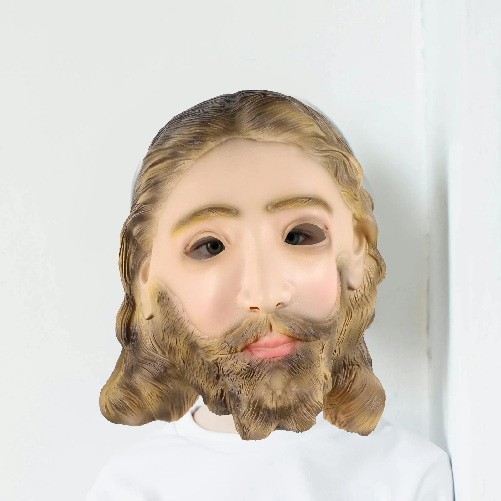 

Jesus Headgear Christmas Mask Realistic Latex Craft for Party Masquerade Performance Festival Costume Cosplay Novelty Wearable