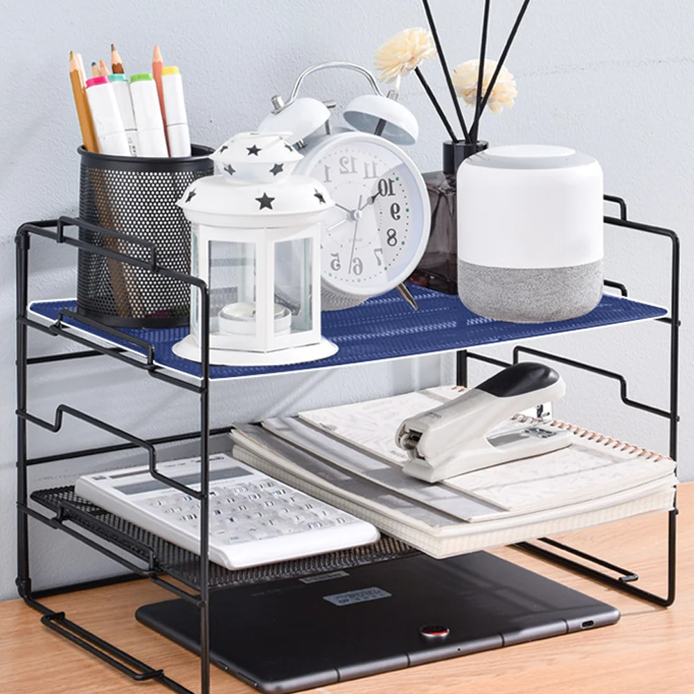 Office File Storage Holder Desktop Mesh Organizer Four Layers Document Rack Tidy Tabletop Organizer File Holder for Desk