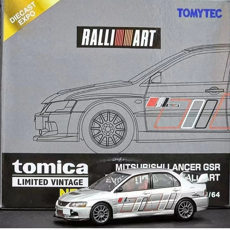 

TLV масштаб 1/64 Lancer GSR EVO9 модель автомобиля из сплава, статическая коллекция, украшенные праздничные подарки, игрушки