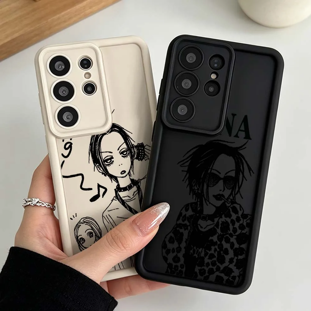 Popular Anime NANA Phone Case For Samsung Galaxy S26 S25 S24 S23 S22 S21 S20 Ultra Plus FE Eye Ladder Silicone Cover