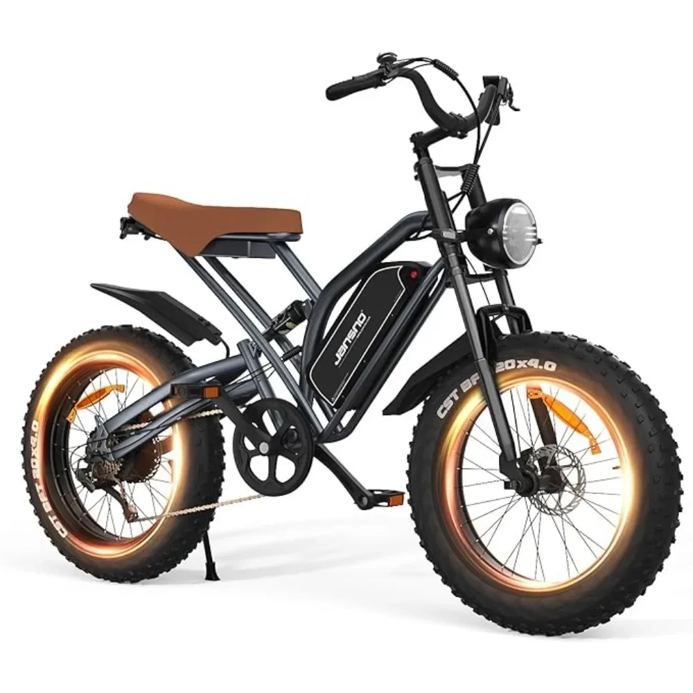 

Electric Bike 20" x 4.0 for Adults with 750W Brushless Motor, Long-Lasting 48V 14Ah Removable Battery, Mountain Electric Bike