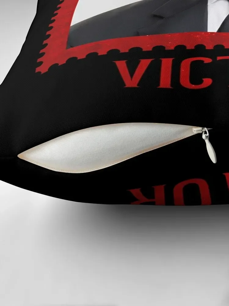 Funda de almohada con estampado de personaje de año rojo Victor (en negro), funda de almohada navideña, cojines de sofá de lujo