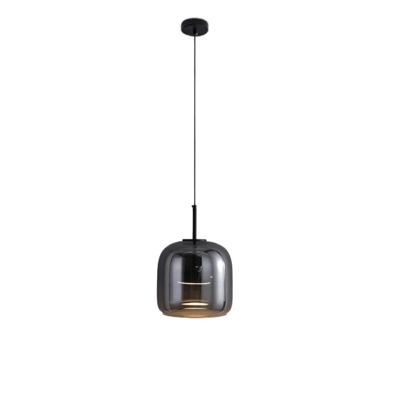 

Master bedroom bedside chandelier, simple and modern creativity, long-term Nordic restaurant, glass minimalism