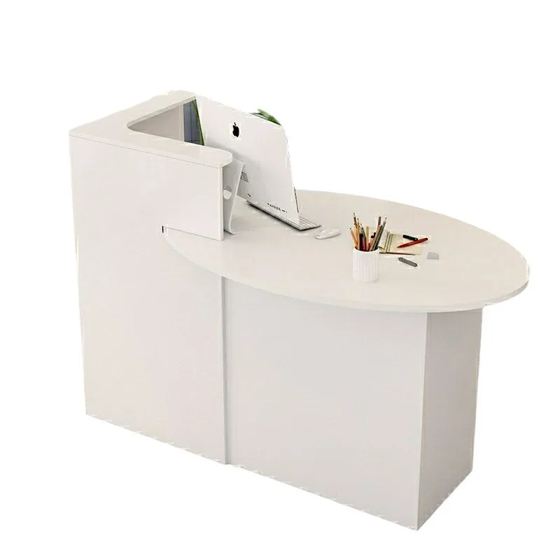 

*MDF Reception Desk Extendable Adjustable Height Logo Cashier Restaurants Hotel Front Desk Beauty Salon Office Building Hospital