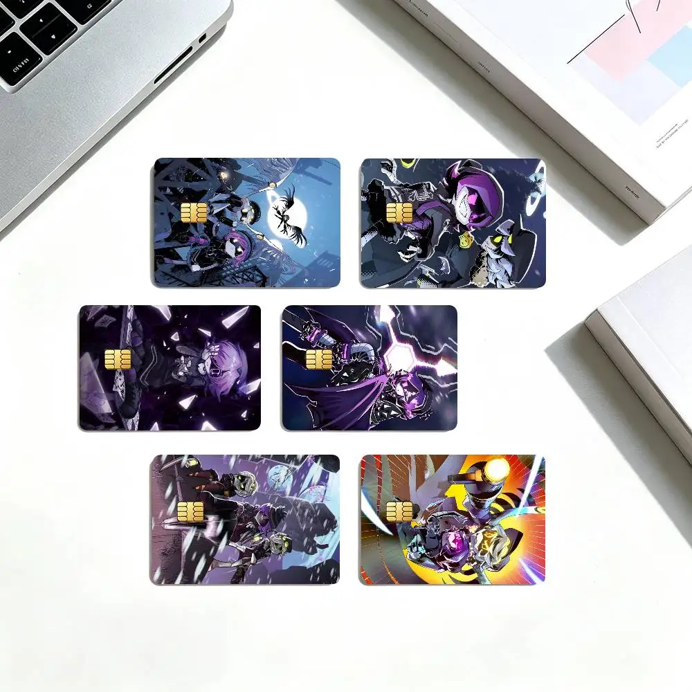 M-Murder Drones Uzi Animation  Credit Card HD Stickers Game Card Decal Small Chip Waterproof Sticker Gift