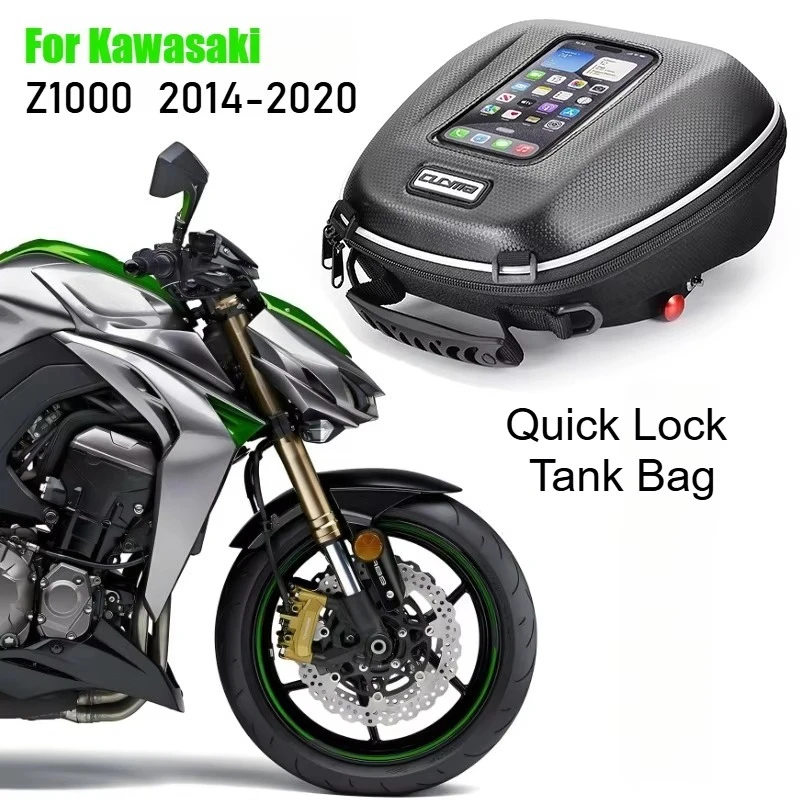 Tank Bag For KAWASAKI Z1000 Z 1000 Motorcycle Navigation Luggage Quick Lock anti-theft Tankbag Top Case Waterproof Saddle Bag