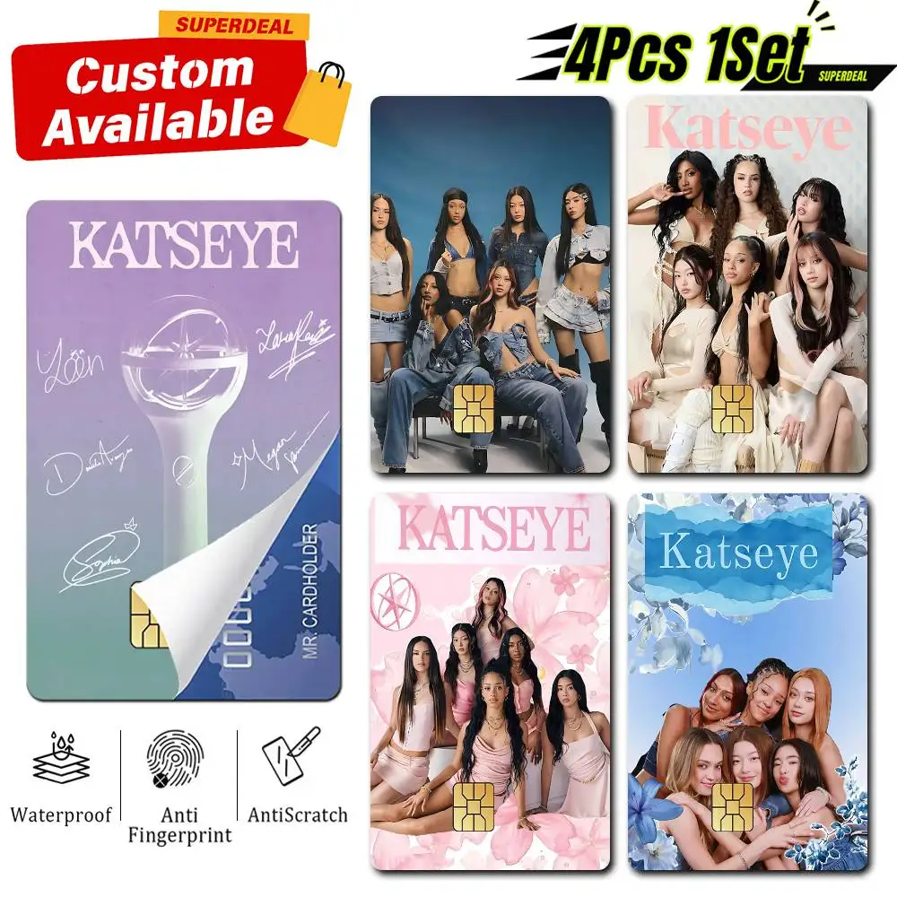 

Gnarly Girls K-KATSEYE Design Card Stickers for Bank Access Protective Waterproof Film Cover Sticker Gift