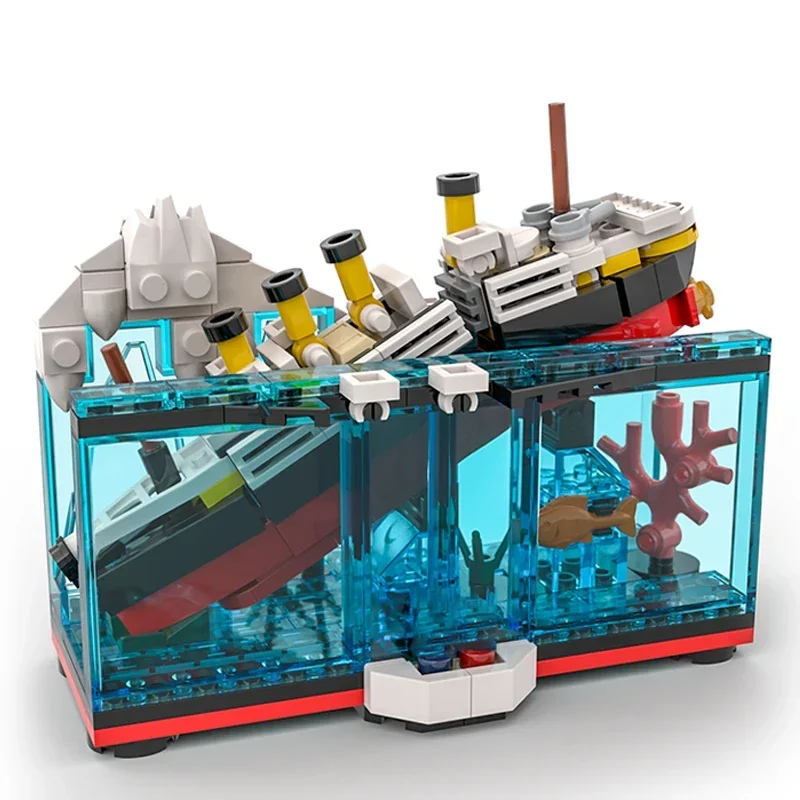 Moc blocos de construção filme modelo o afundando titanic tijolos técnicos diy montagem brinquedos construção para crianças presentes do feriado