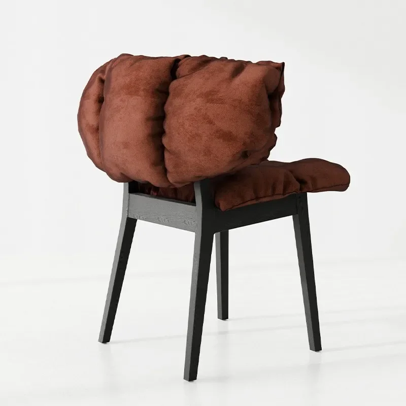 كرسي بتلات بتصميم بسيط، كرسي طعام منزلي حديث من الخشب الصلب، مقعد مكياج مبتكر #2