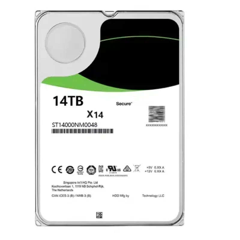 2pcsSt14000Nm0048 Exos X14 Series 14Tb 700Rpm Sas 1Gb/S 56Mb Cache 51E محرك الأقراص الصلبة 3.5 بوصة