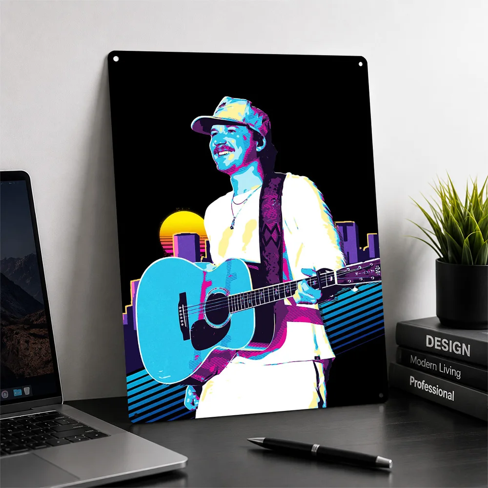 Morgan Wallen Poster Retro 3D Printed Metal Signs Customized Wall Hanging Gift for Decoration Room Decorating Interior Wand Deko