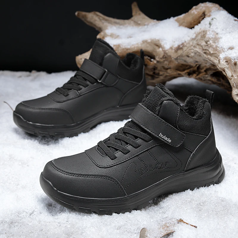 

Winter Men boots Snow Walking Shoes Outdoor Climbing Shoes British Style Casual Work Shoes Ankle Boots Warm Cotton Sneakers