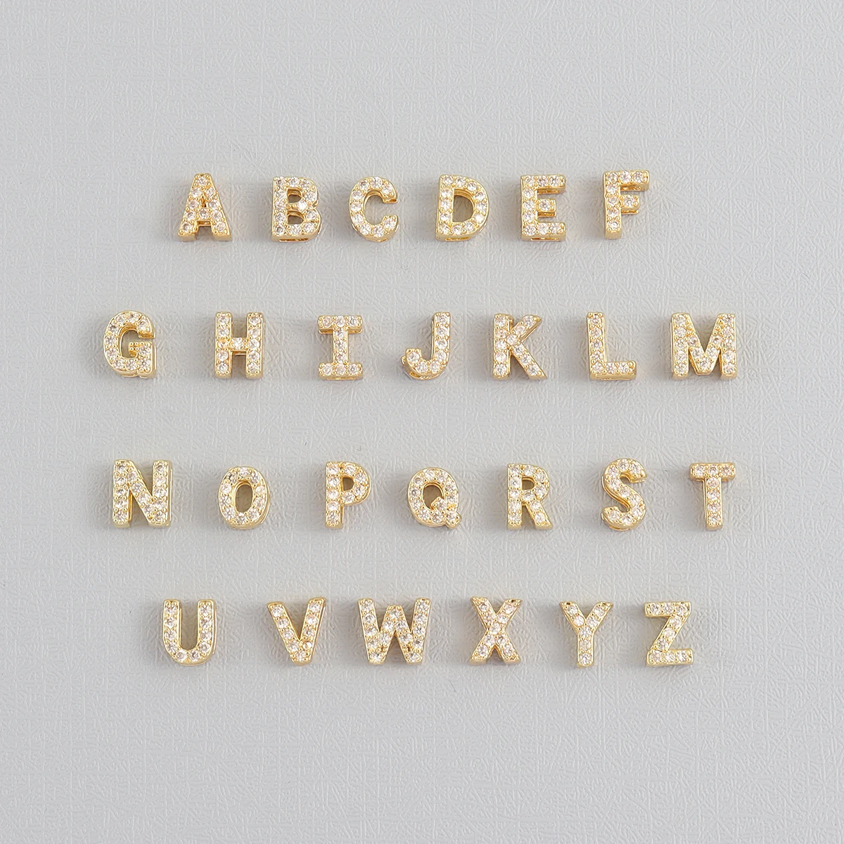 Vergoldete Kirsch-Halskette mit Initialen für Damen und Herren, Zirkon-Schmuck – Detail 6