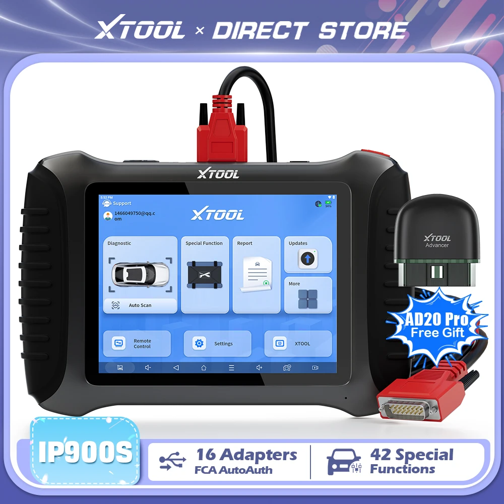 XTOOL InPlus IP900S 2024 Neue Autodiagnosetools FCA AutoAuth ECU Codierung DOIP CAN FD 3 Jahre Kostenlose Update Topologie Karte PK D8S D8W