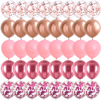 40PCS 10/12inch Rose Gold Pink Balloons Gender Reveal Wedding Valentine's Day Baby Shower Birthday Globos Party Decorations