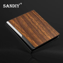 Sandiy pcユニバーサル壁スイッチ1/2/3/4ギャング1/2ウェイシルバーグレー86*86ミリメートルのオン/オフ制御ランプパネル16a ac照明ランプ