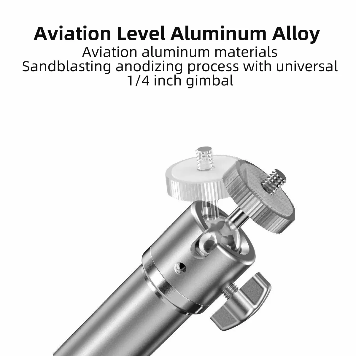 Yinzam Universal Projector Floor Stand with 1/4 Inch Gimbal 5 KGS Loading Ability Aluminium Alloy 360 Rotate Projector Bracket