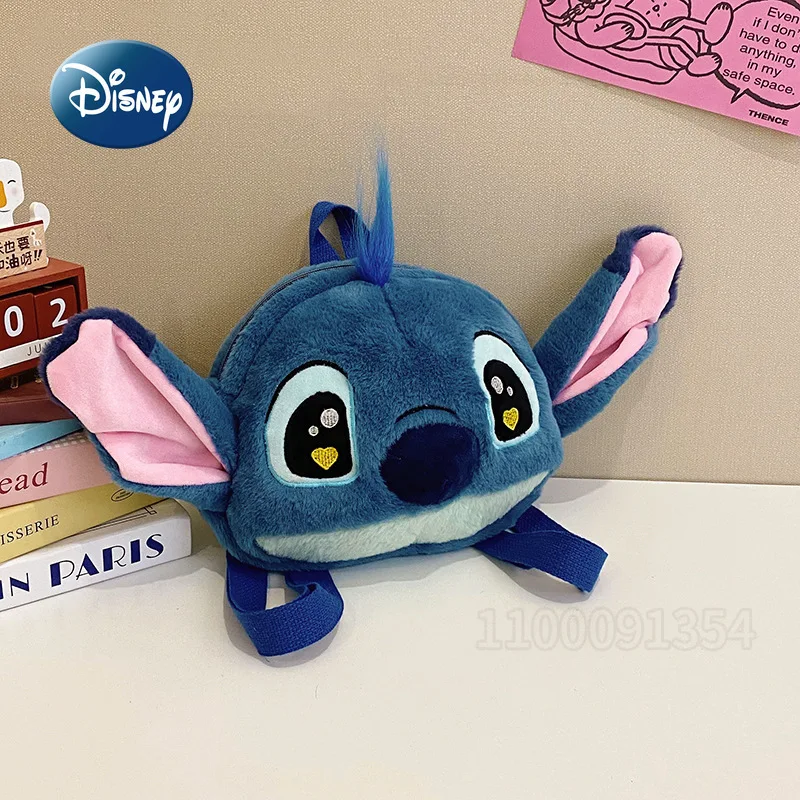 

Disney Stitch New Plush Backpack Cartoon Cute Children's Plush Backpack 3D Fashion Lightweight Casual Children's Plush Backpack