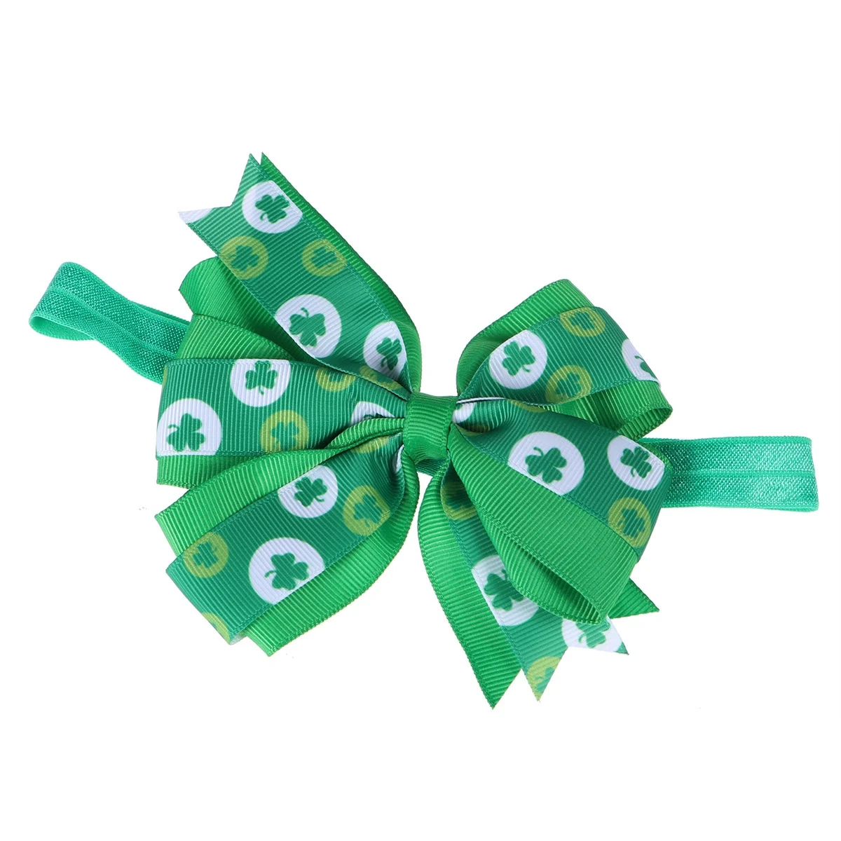 

Baby Girls St Patrick's Day Shamrock Clover Hair Band Green Bowknot Kids Hair Accessories Party Favor Headband