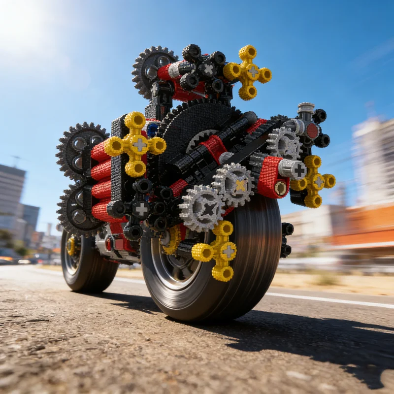 

136 шт. MOC поворотный один мотор, четыре технические модели, строительные блоки, рождественский подарок, строительная игрушка, креативная идея «сделай сам», образование