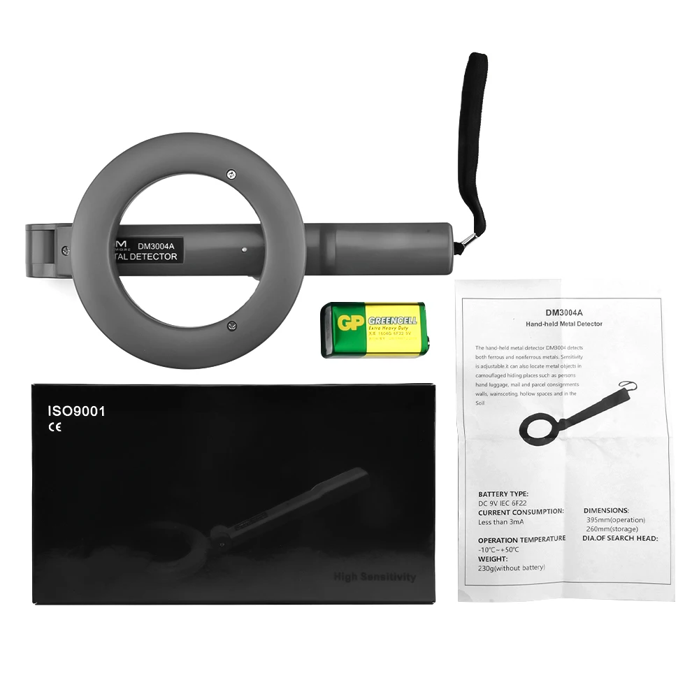 

Metal Detector DM3004A Handheld Alarm High Sensitivity Metal Scanner Security Checker Pinpointer Search Coil Metal Detect Tool