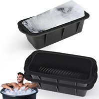 1/3/5PCS Extra Large Silicone Ice Mold Crate Efficient Freezing Ice Bath Large Ice Cube Mold Ice Bucket Ice Block Mold