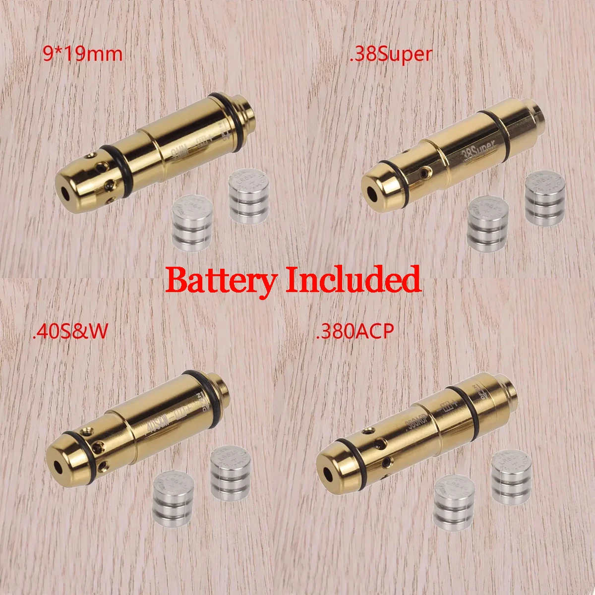 Tactical Training Laser Bullet .223 .380 .45ACP .38 .40 9mm Pistol Snap Caps Rifle Dry Fire Gun Bore Sight 9x19mm G-sight ISPC