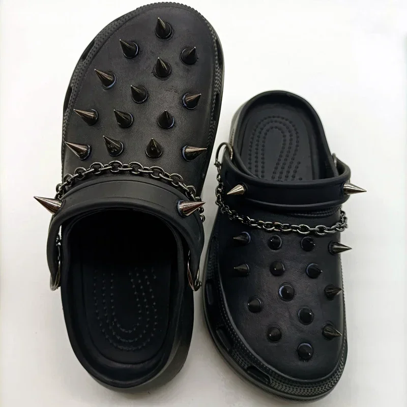 

Punk Metal Rivet Series Cool Clogs Jeans Ins Popular Footwear Decoration DIY Trendy Shoe Accessories Trendy Hot Designer Charms