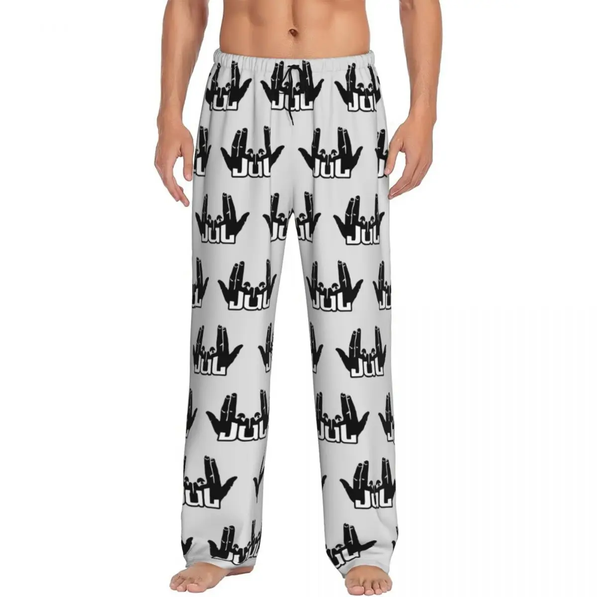 

Мужские пижамные брюки с индивидуальным принтом, в стиле французского рэпера, для сна и отдыха, с карманами