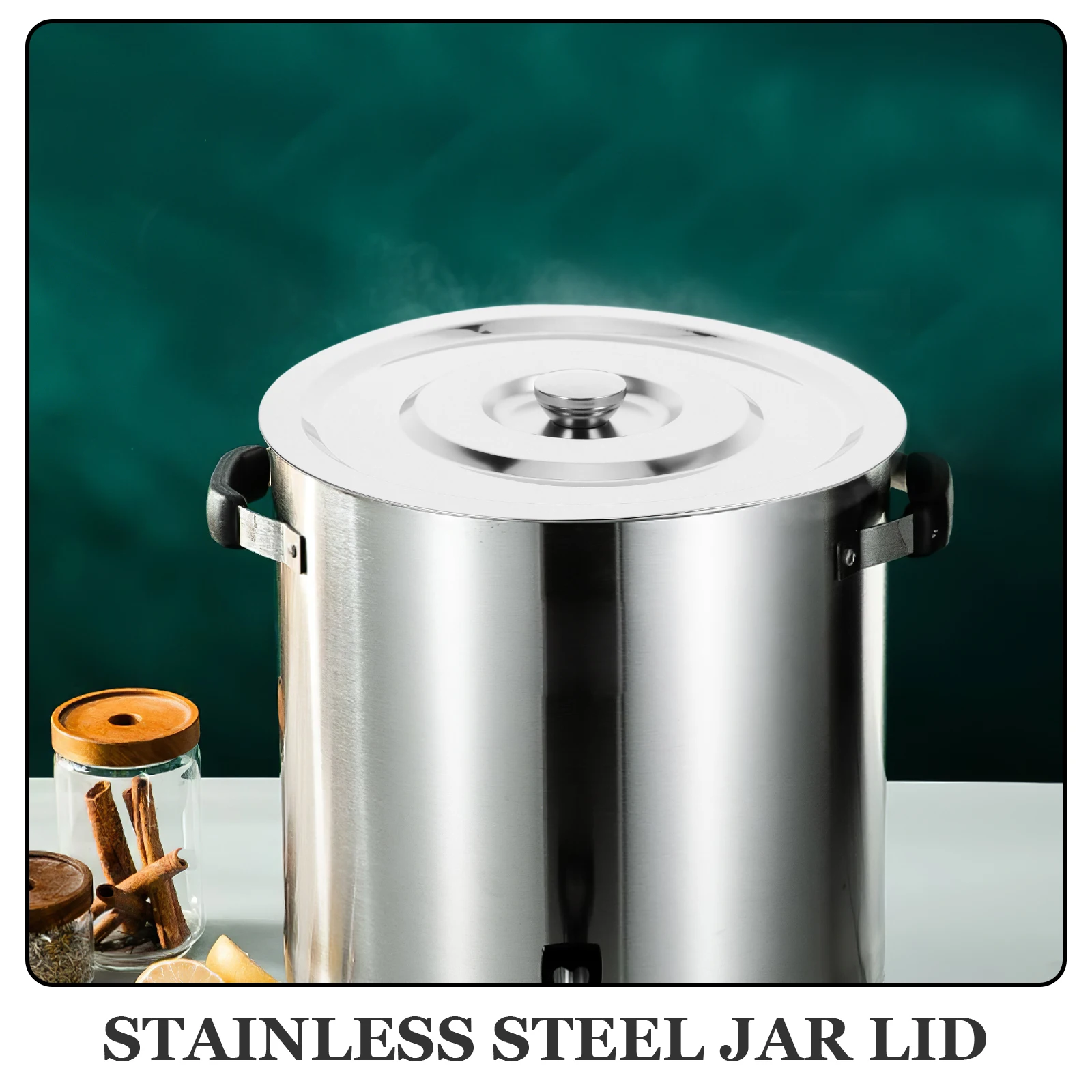 

Universal Replacement Seasoning 25.5Cm Stainless Steel Oil Jar Spill Proof Metal For Kitchen Supplies Cooking Pot Cover Small