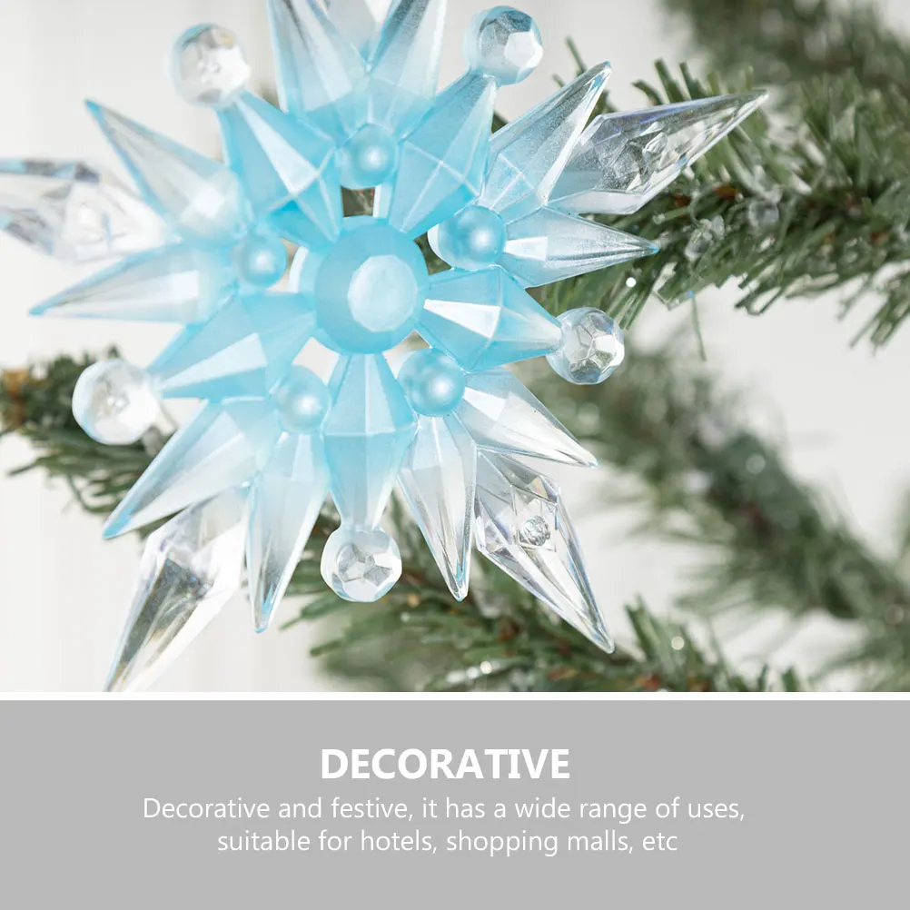 Christmas Ornaments Rhinestone Snowflake Novelty Holiday Decorations Hanging Frosted Office