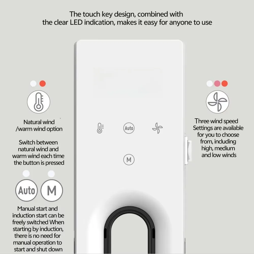 Automatic Start Electric Mini Full Body Dryer for Children Pets Pregnant Women  Three Wind Speed  Sensor Household
