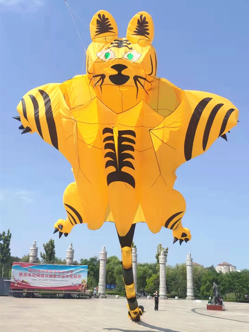 Pipa de tigre grande de 12m, pipas suaves voladoras para adultos, juguetes profesionales para exteriores, pipa de pulpo gigante, juguete inflable, volante divertido