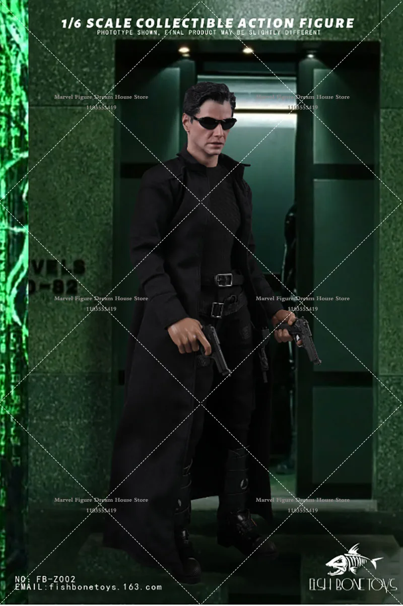 Fisch Bonetoys fb-z002 1/6 Maßstab sammel bar das Matrix-Netzwerk Hacker Reich Keanu Charles Reeves 12 "Action figuren Modell