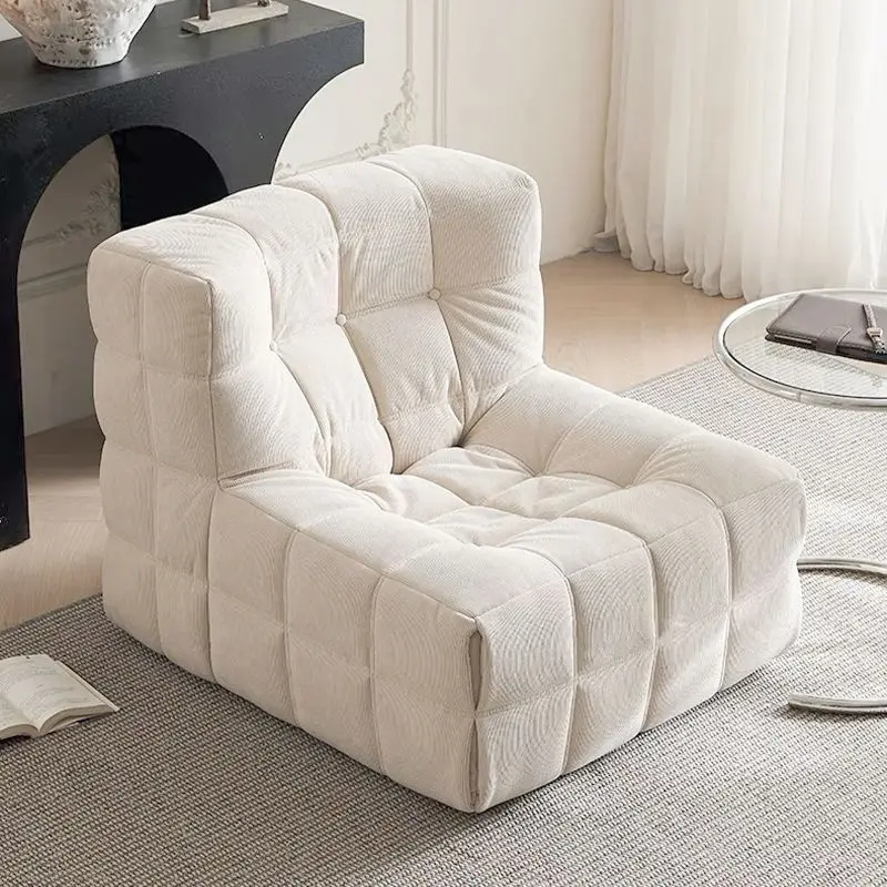 Quilted Modular Sofa With High Back Support And Textured Fabric For Small Space Seating Setup