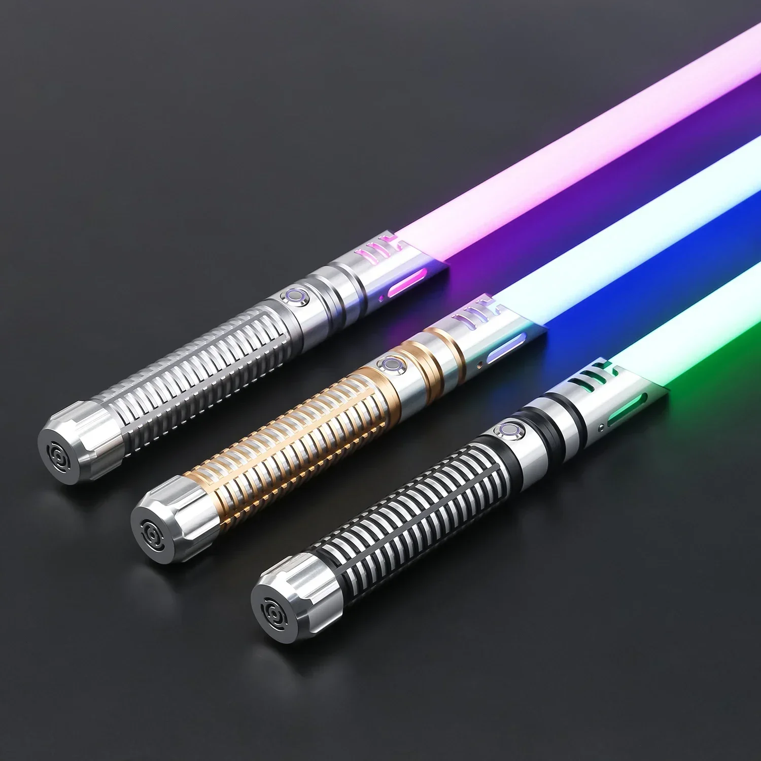 TXQSABER Lightsaber High Quality SNV4 RGB Smooth Swing Metal Hilt with Strap Blaster Force Jedi Training Cosplay Kid toys