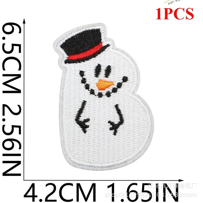 Winter Theme Letter Embroidery Cloth Sticker Clothes Decoration Embroidery Label Snowman Patch Sticker Warm Gloves Embroidery