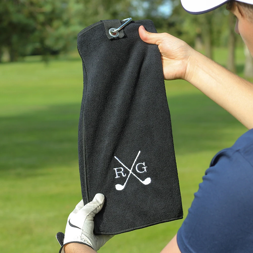 Personalized Embroidered Golf Towel Bachelor Party Father Day Gift Groomsmen Best Men Favors White/Black Waffle Towel