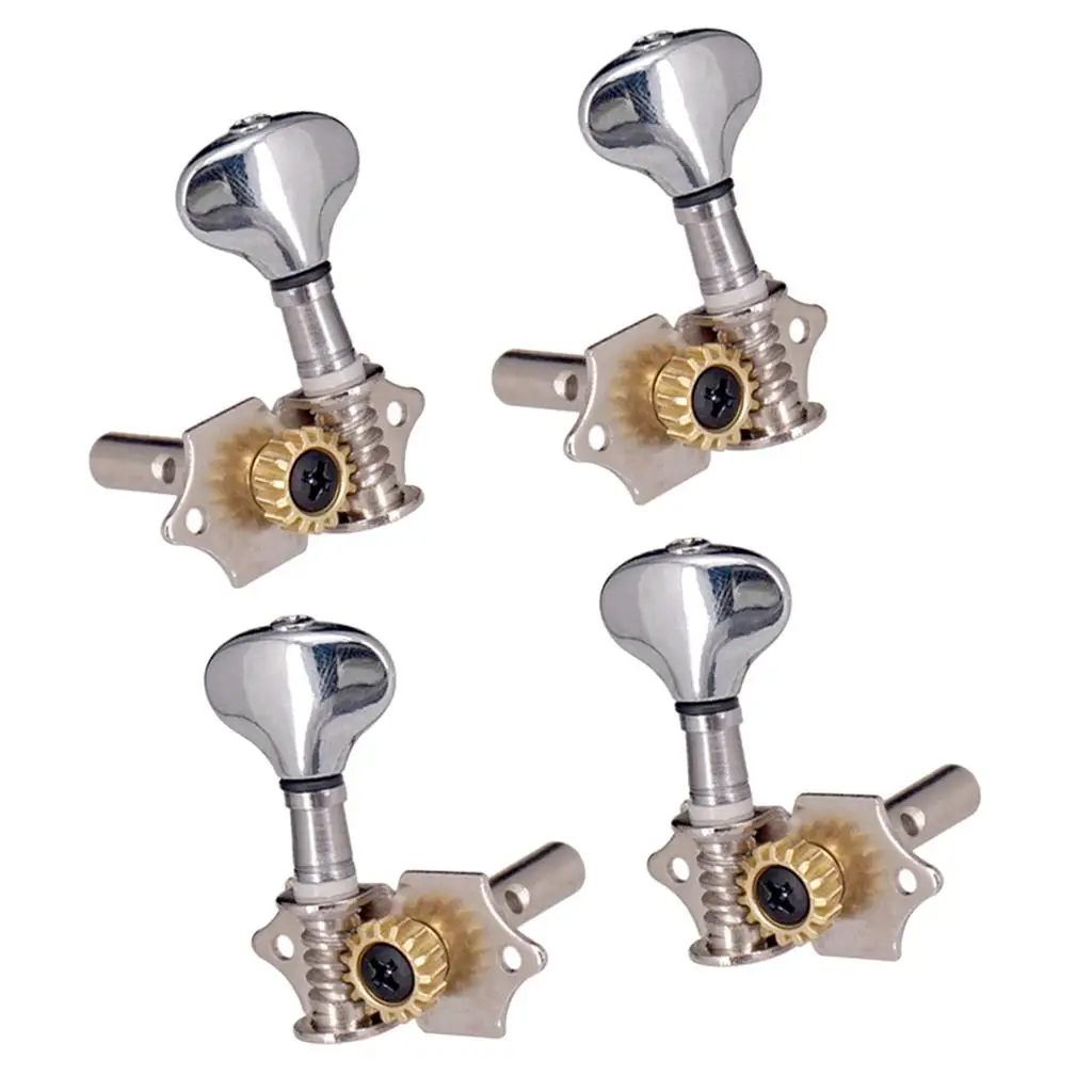 2R + 2L Ukulele Open Tuners Tuning Key Pegs Machine Head Set Electric Ukulele Replacement Accessories