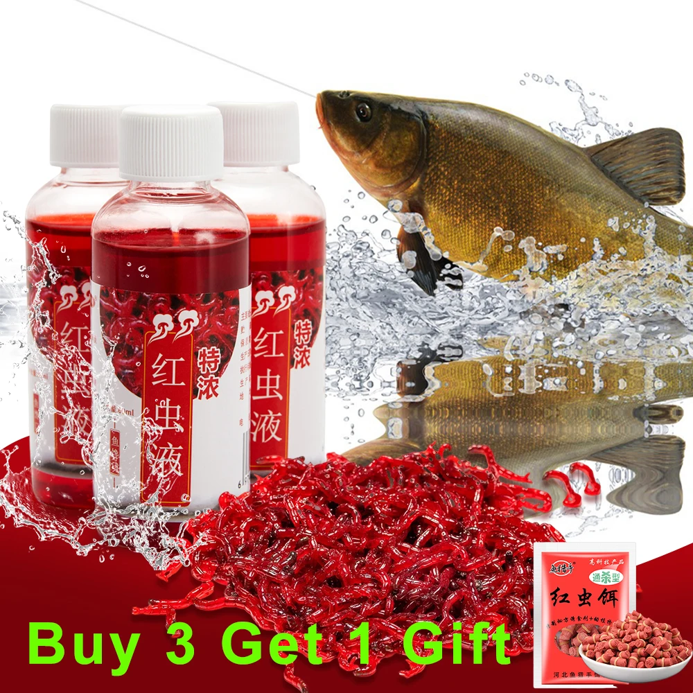 Liquid Blood Worm Scent Fish Attractant Concentrated Red Worm Liquid Fish Bait Additive Perch Catfish Fishing Accessories