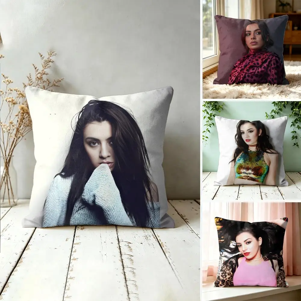Luxury C-Charli XCX Cushion Cover Square Pillow Bedroom Sofa Leisure Comfort Living Room Home Decoration 40X40